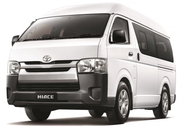 toyota hiace 12 seater van